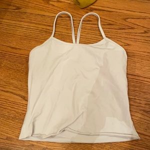 White Cropped Lululemon tank top